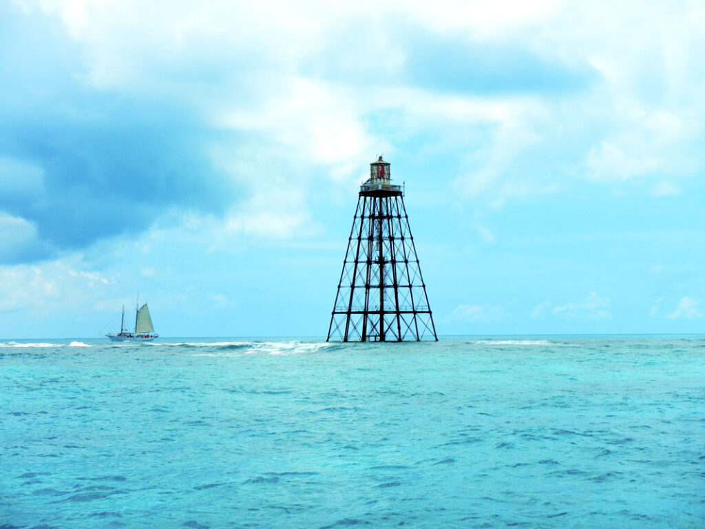 a photo of lighthouse reef outside of key west